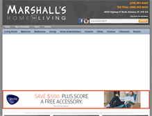 Tablet Screenshot of marshallshomeliving.com